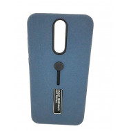 Capa Silicone Dura Kickstand Com Alça De Dedo Xiaomi Mi 5 Plus Azul